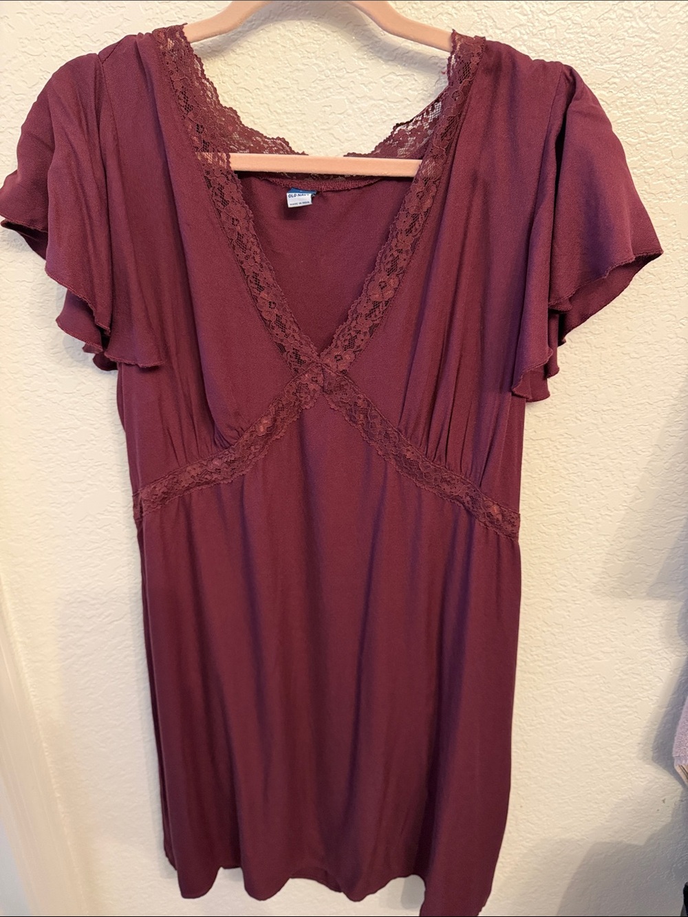 Burgundy dress
